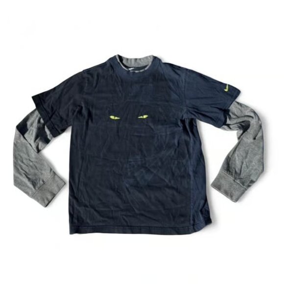 Nike yellow eyes vintage layered t shirt - Picture 1 of 3